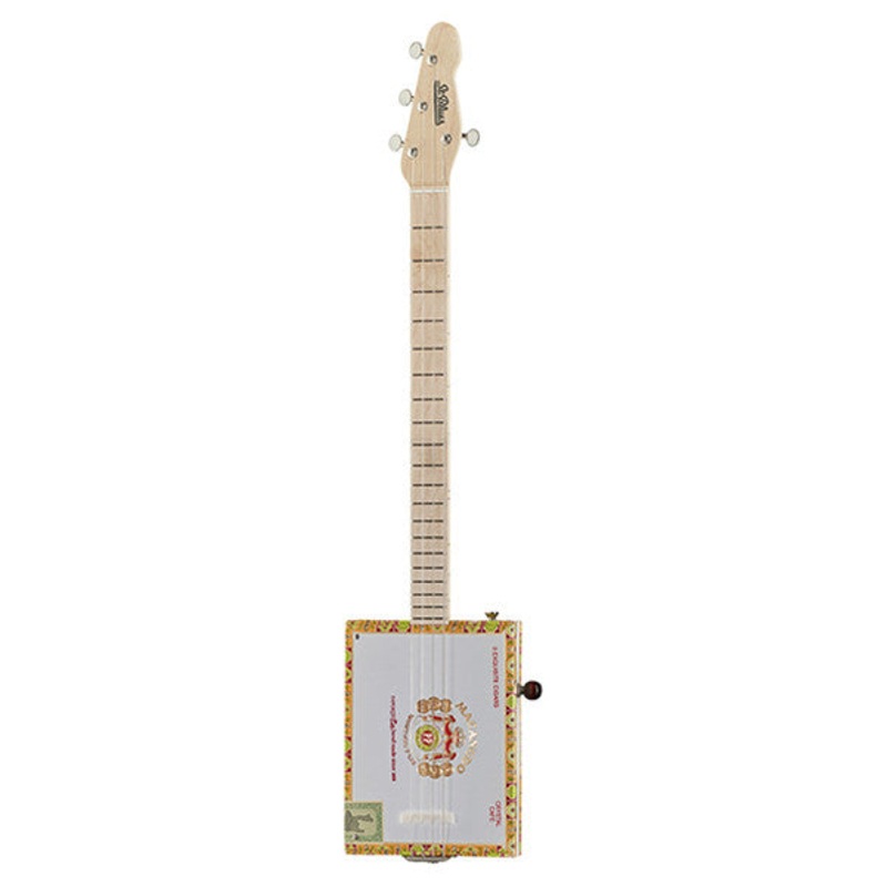 St.Blues Cigar Box 4-String Standard Left Handed Electric Guitar – Marcanudo Crystal Cafe