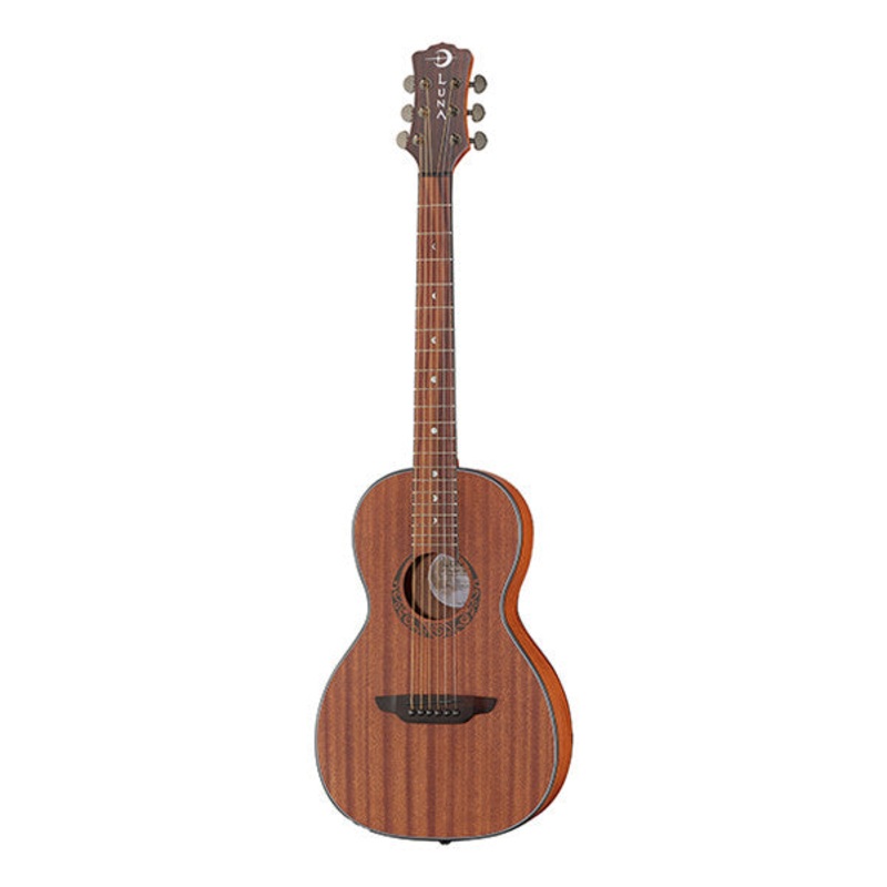 Luna Guitars Gypsy Parlor Dreadnought Acoustic Guitar – Natural Satin