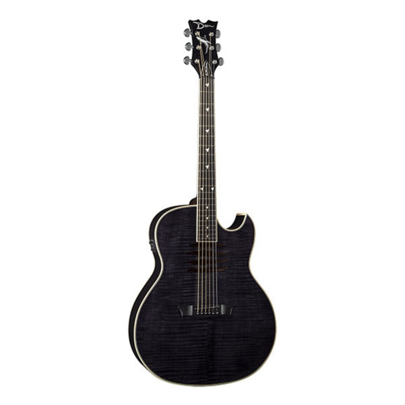 Dean Guitars Dave Mustaine MAKO Cutaway Electro Acoustic Guitar – Translucent Black