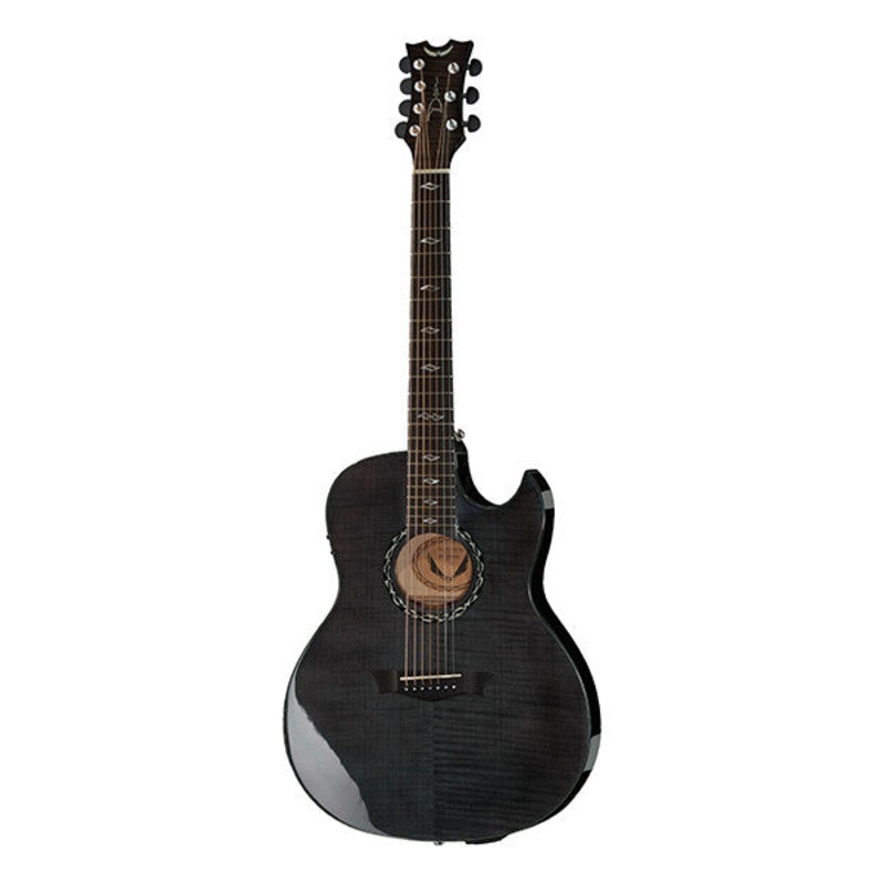 Dean Guitars Exhibition Ultra-7 USB Cutaway Electro Acoustic Guitar – Trans Black