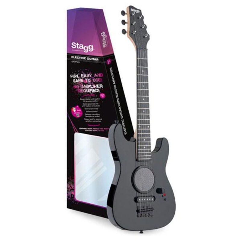 Stagg Junior Electric Guitar With Built In Amplification – Black