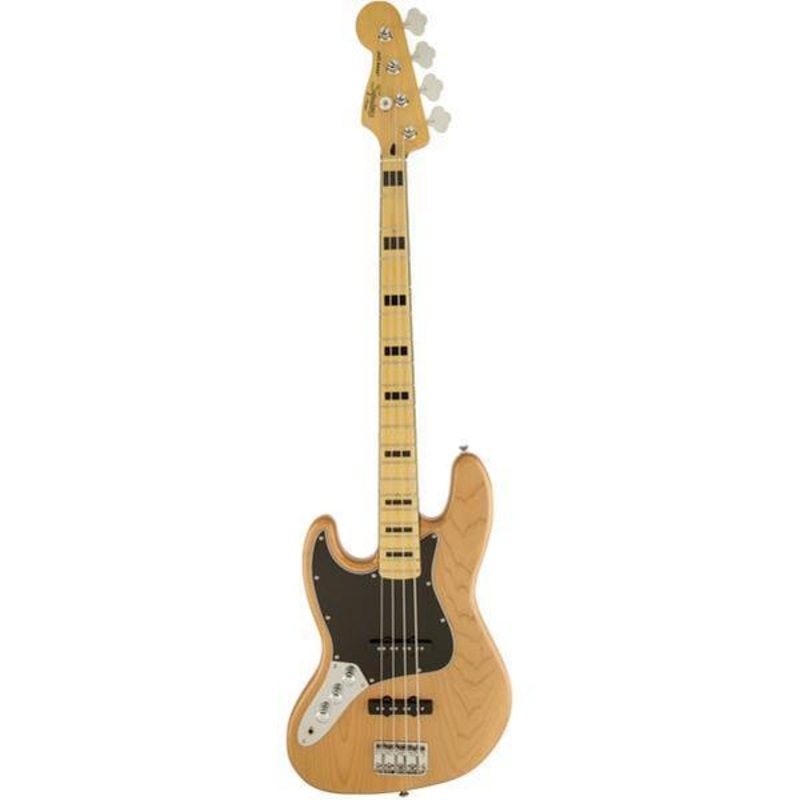 Fender Squier Vintage Modified Jazz Bass 70s 4 String Bass Guitar – Left Handed – Natural