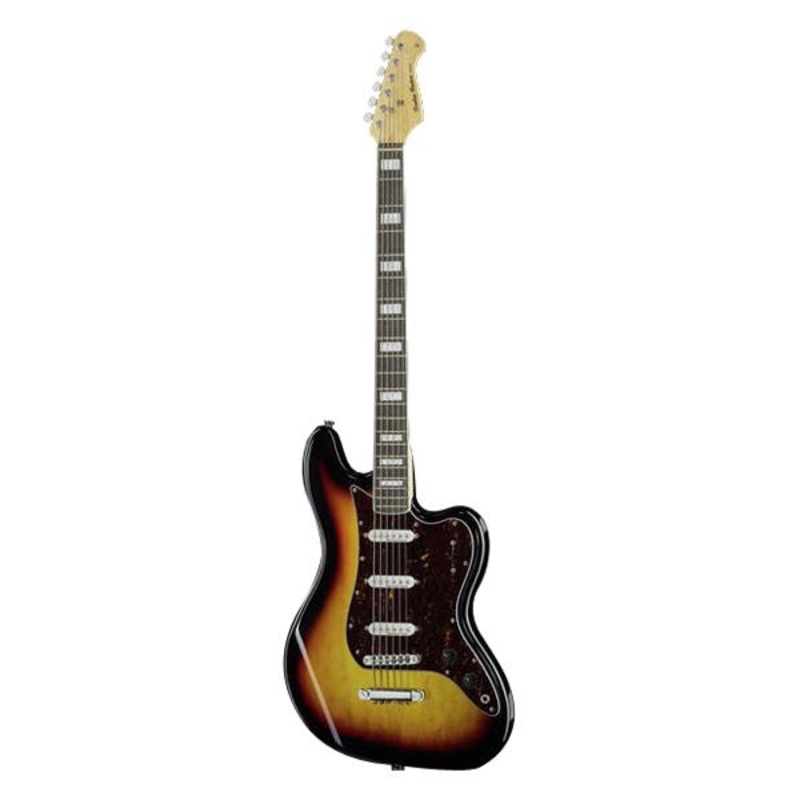 Harley Benton GuitarBass Vintage Series 6 String Bass Guitar – Vintage Burst