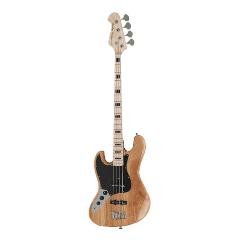Harley Benton JB-75MN LH Vintage Series Bass Guitar – Natural High Gloss