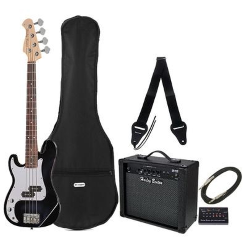 Harley Benton PB-Shorty LH BK Std. Set 1