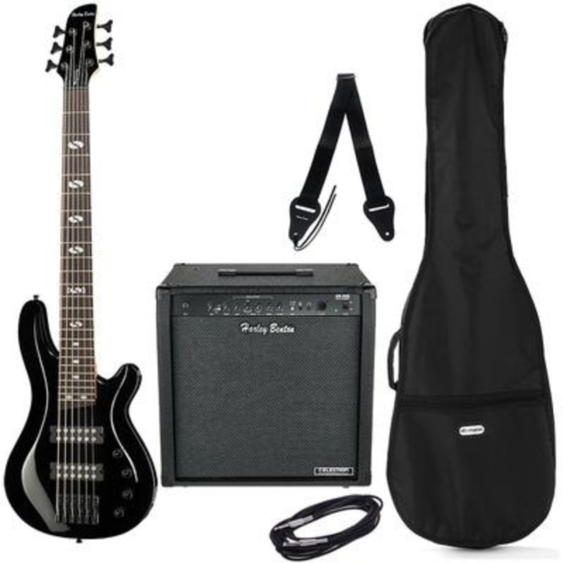 Harley Benton B-650 Black Progressive Bundle