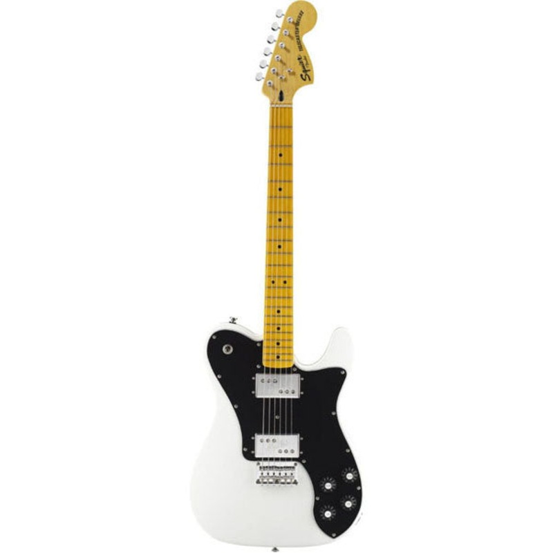 Squier by Fender Vintage Modified Telecaster Deluxe Electric Guitar – Olympic White