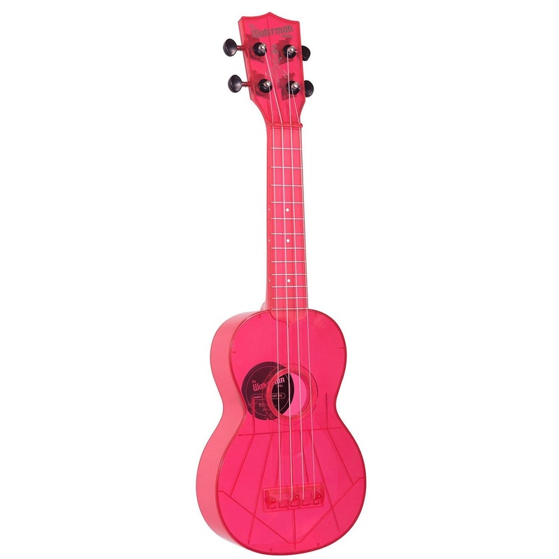 Kala SWF-PK Soprano Waterman Ukulele – Fluorescent Watermelon Pink
