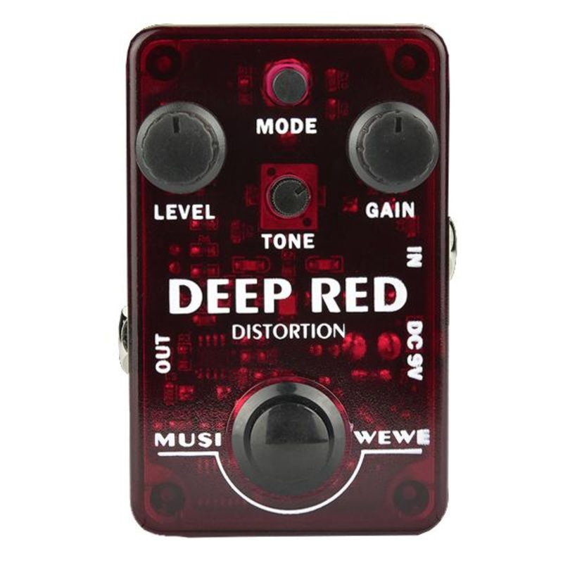 SKS Audio Musiwewe Distortion Guitar Effect Pedal – Deep Red