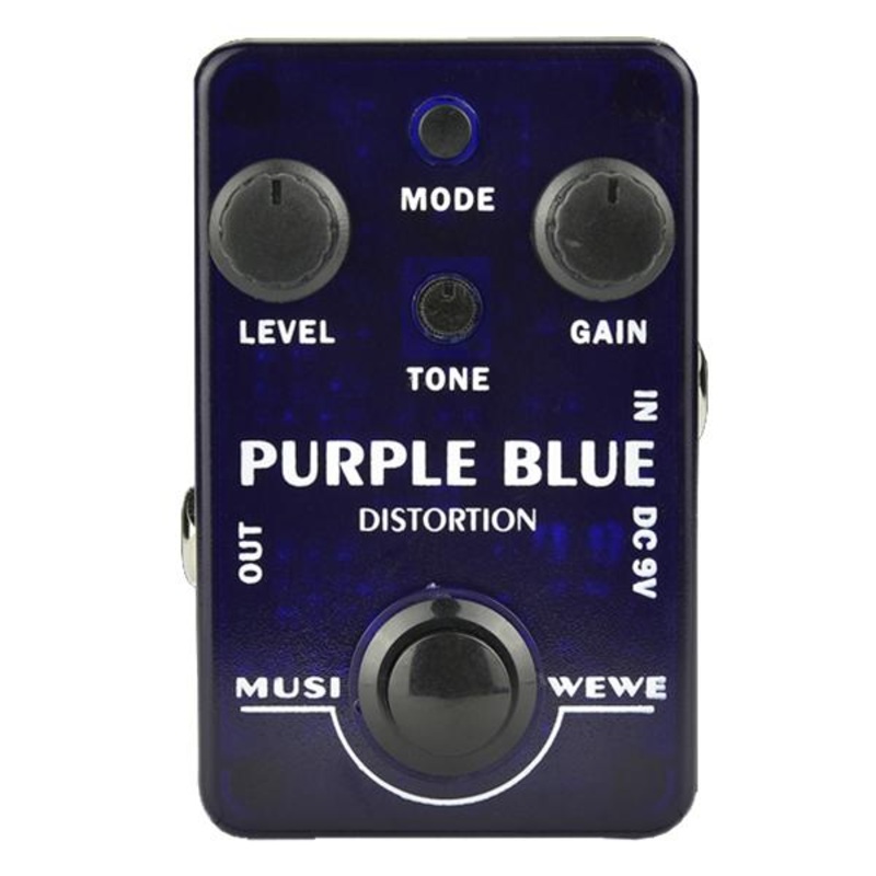 SKS Audio Musiwewe Distortion Guitar Effect Pedal – Purple Blue