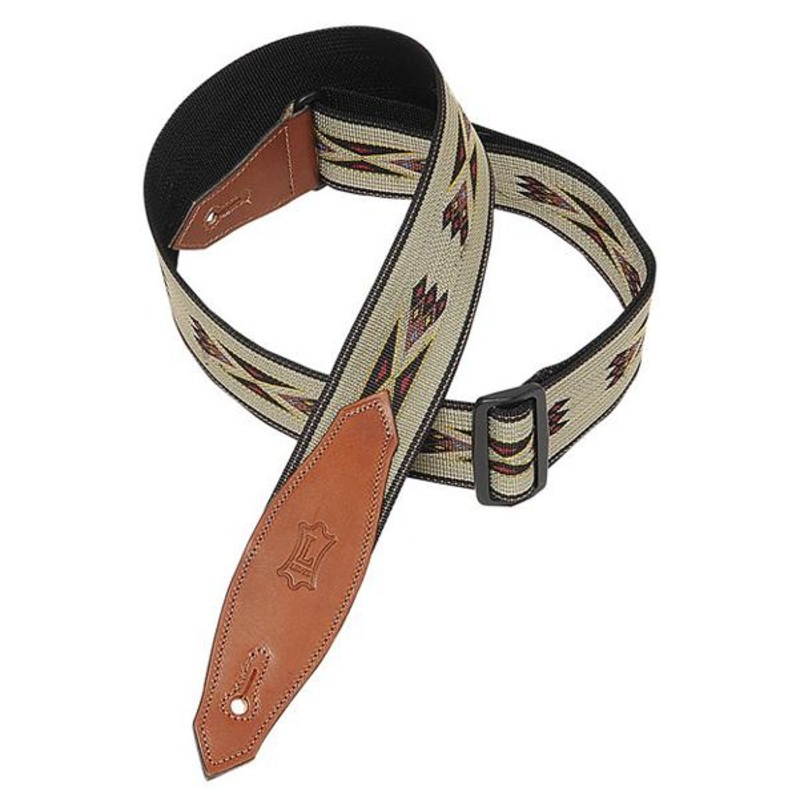 Levy’s MSSN80 2 inch Polypropylene Jacquard Weave Guitar Strap – Tan
