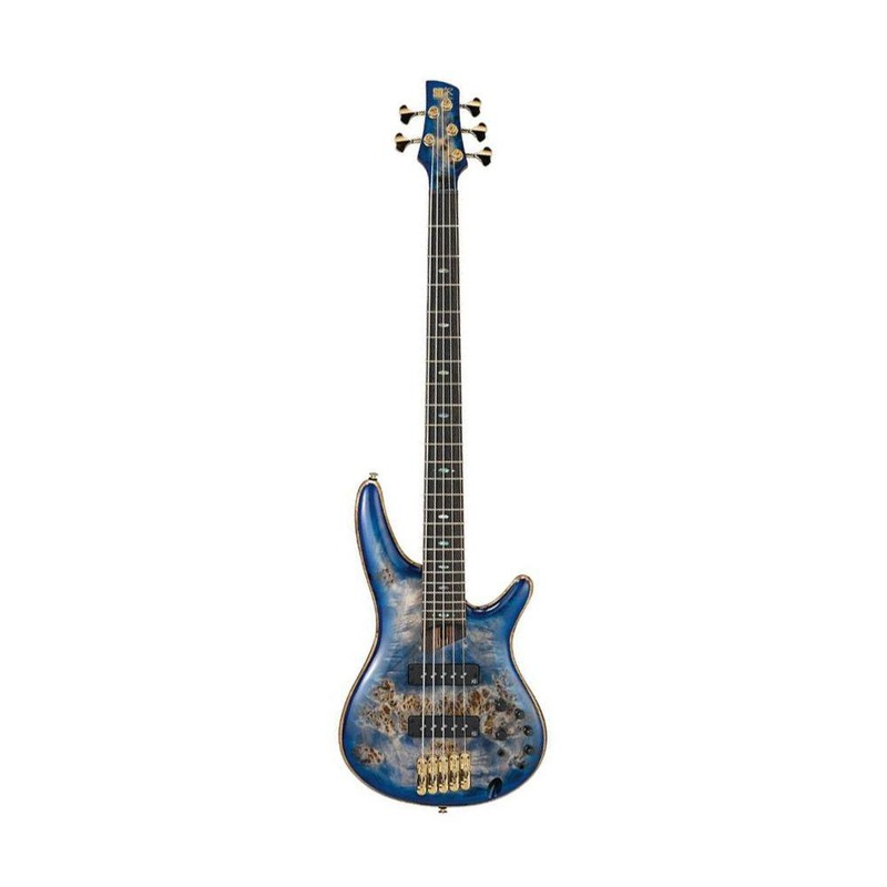 Ibanez SR2605 Premium 5-String Bass Guitar – Panga Panga Fretboard – Cerulean Blue Burst