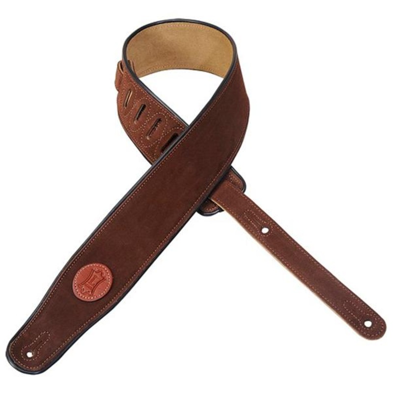 Levy’s MSS3 2.5 inch Signature Series Suede Guitar Strap – Brown