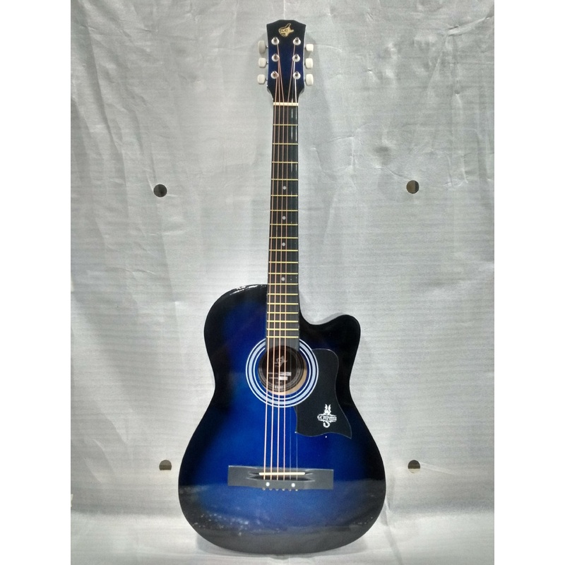 GC 38C Acoustic Guitar with Truss Rod and Bag – Blue Burst – Open Box B Stock