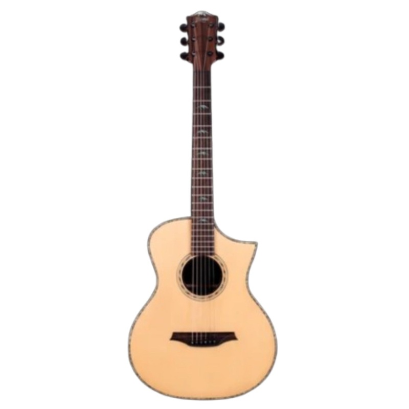 Bromo BAR5CE Concert All Solid Body Electro Acoustic Guitar – Natural