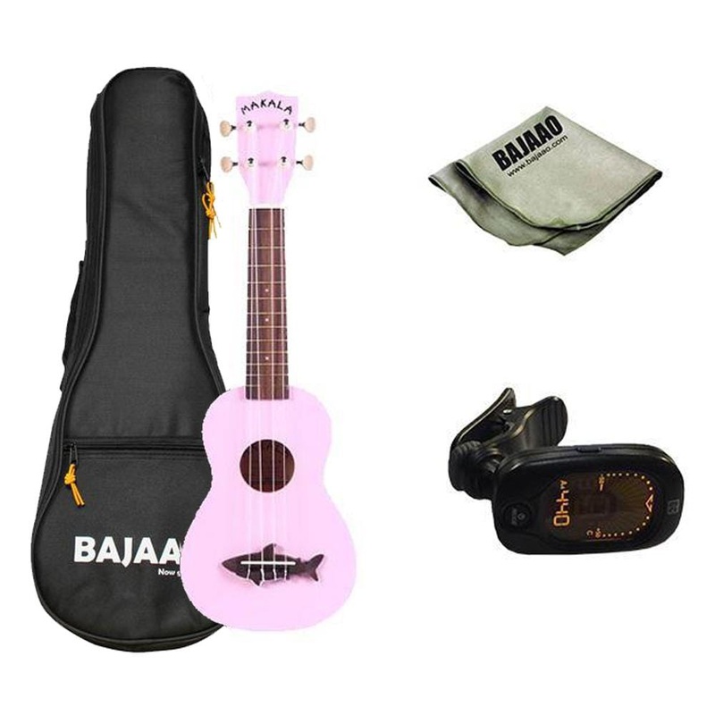 Kala MK-SS Makala Soprano Ukulele with Vintage Satin Finish Standard Ukulele Bundle T429564630348
