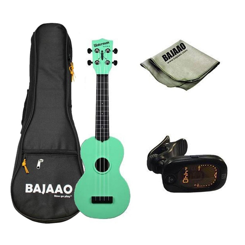 Kala MK-SWB Makala Waterman Soprano Standard Ukulele – Seafoam Green Bundle