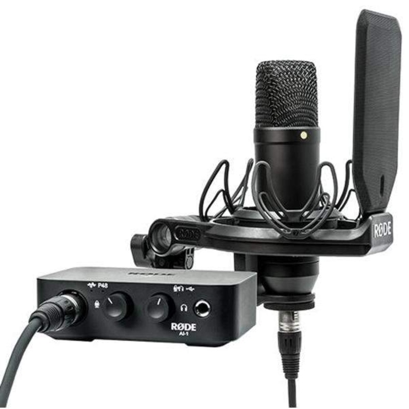 Rode NT1 Condenser Microphone & One-Channel USB Audio Interface Pack