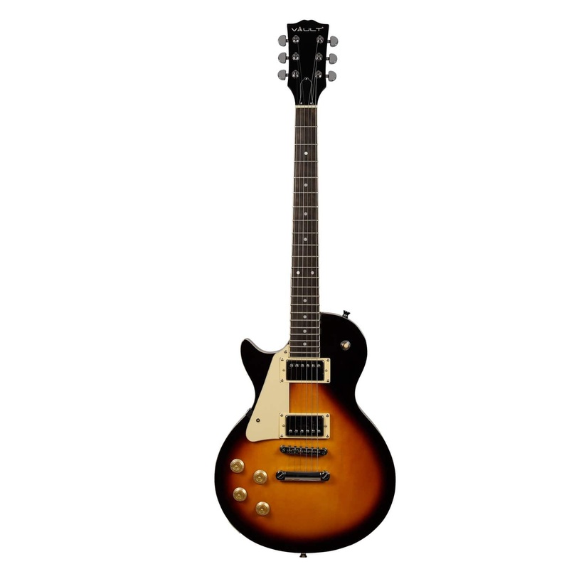 Vault LP1MN Les Paul Style Left-Handed 6-String Electric Guitar – Tobacco Sunburst
