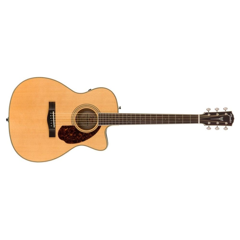 Fender Paramount PM-3 Standard Triple-0 Natural Acoustic Guitar with Case
