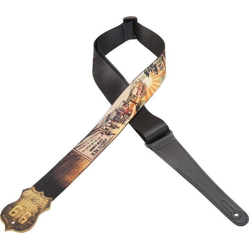 Levys MPN2-CA The Art of NYCO Rudolph 2 Inch Guitar Strap-California