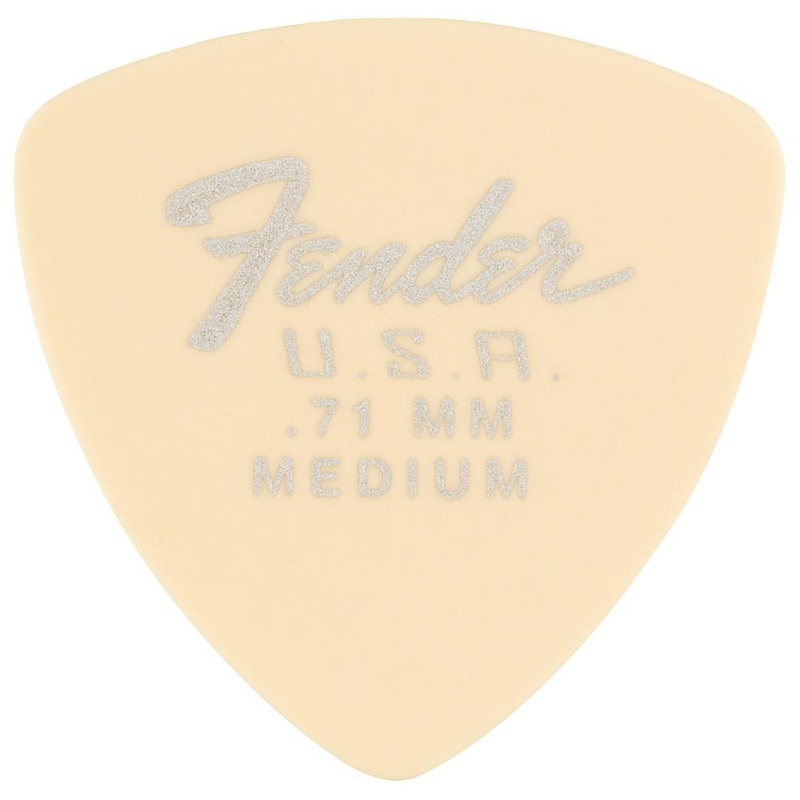 Fender Dura Tone Delrin Guitar Pick 346 Shape- Medium- Pack of 12- Olympic White