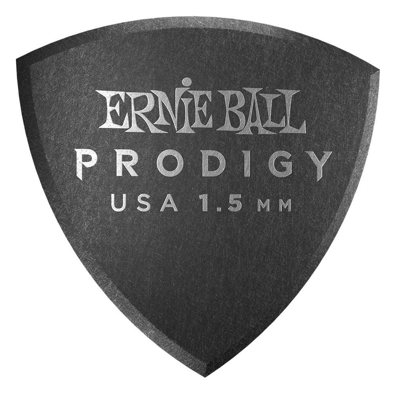 Ernie Ball 9332 1.5mm Sheild Prodigy Guitar Picks- Large – Black – Pack of 6