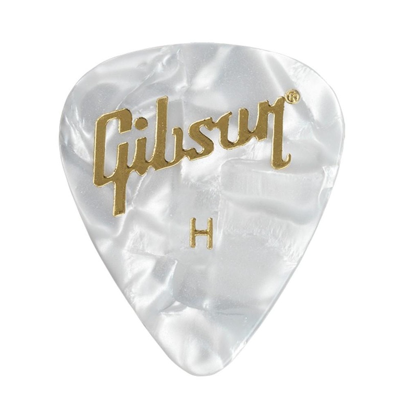 Gibson APRW12-74 White Pearloid Picks- Pack of 12