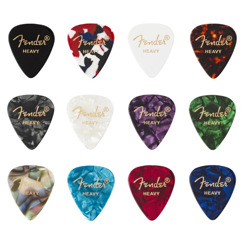 Fender 351 Celluloid Medley Guitar Picks- 12 Pack