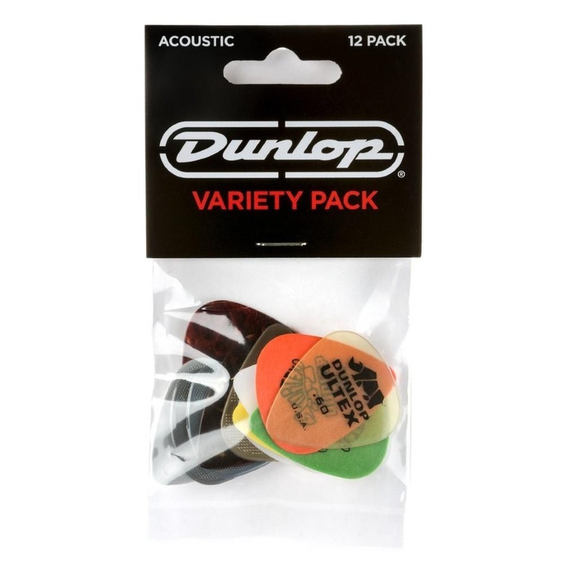 Dunlop PVP112 Acoustic Guitar Picks Variety Pack – Pack of 12