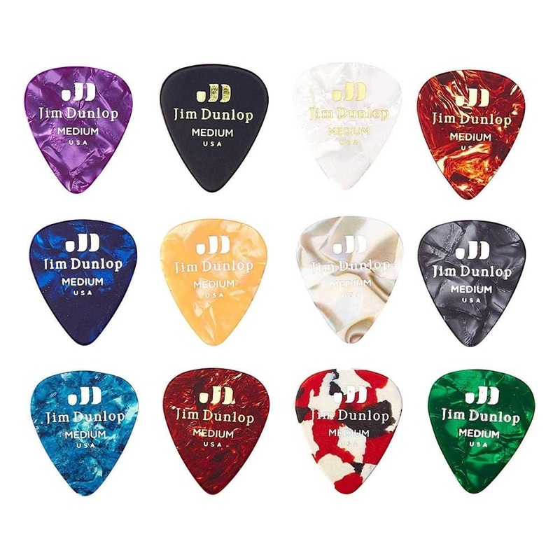 Dunlop PVP106 Celluloid Guitar Picks Variety Pack – Pack of 12