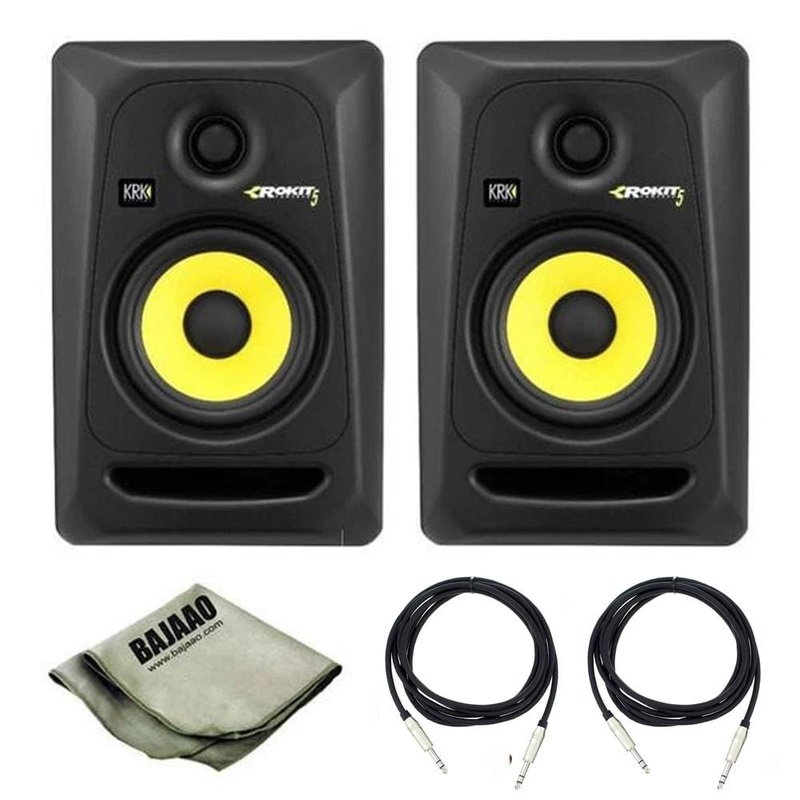 KRK ROKIT 5 G3 Powered Studio Monitors Pair With TRS Cable (Pair) And Polishing Cloth