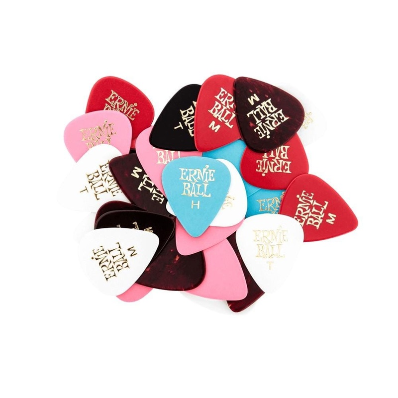 Ernie Ball Mixed Thickness and Assorted Color Cellulose Picks  – Pack of 144