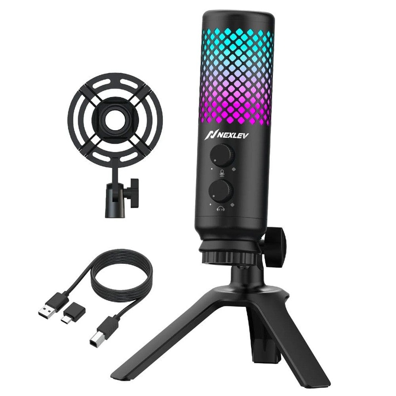 NexLev CM-22 Chronicle Series Gaming RGB Condenser Microphone