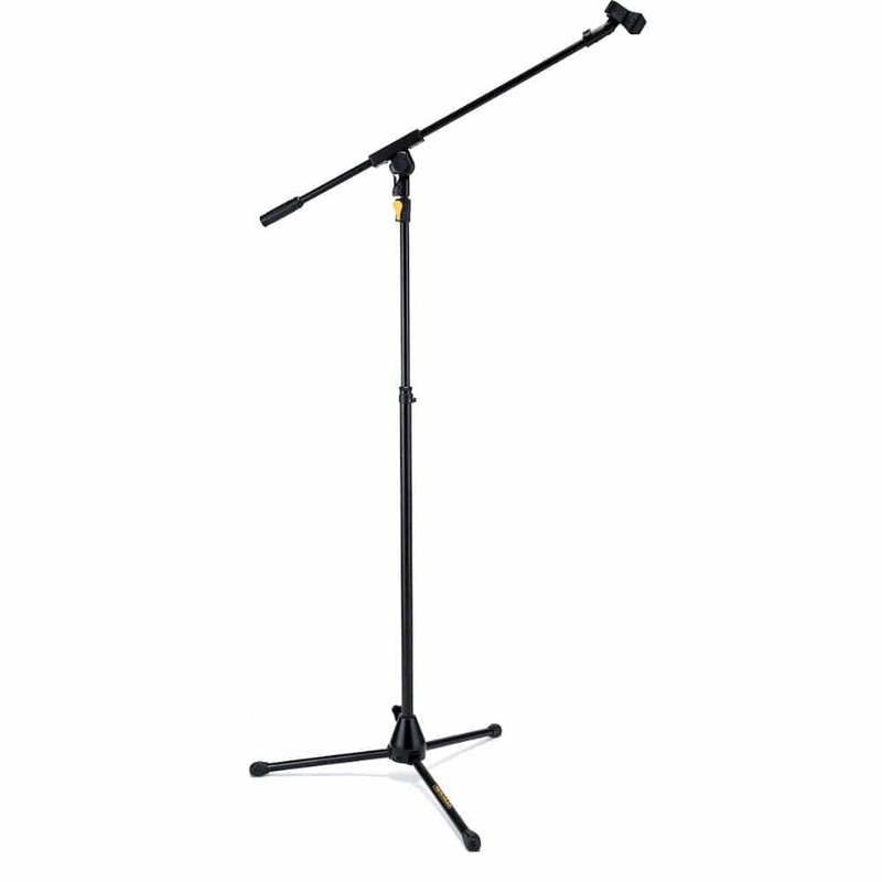 Hercules MS631B PLUS Tripod with Diecast Base and Boom Microphone Stand