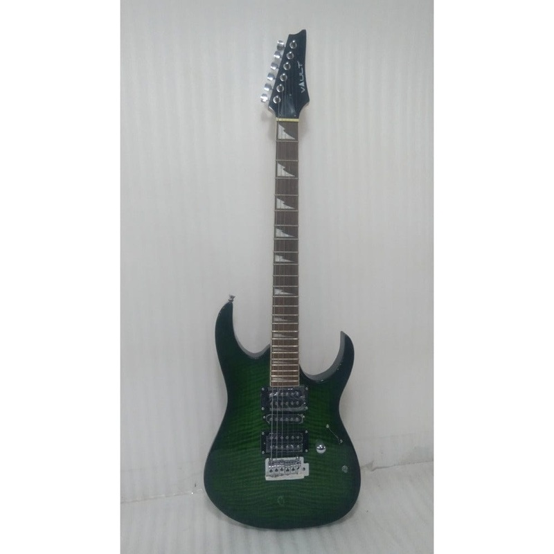 Vault RG1 Soloist Premium Electric Guitar – Transparent Green Burst – Open Box B Stock