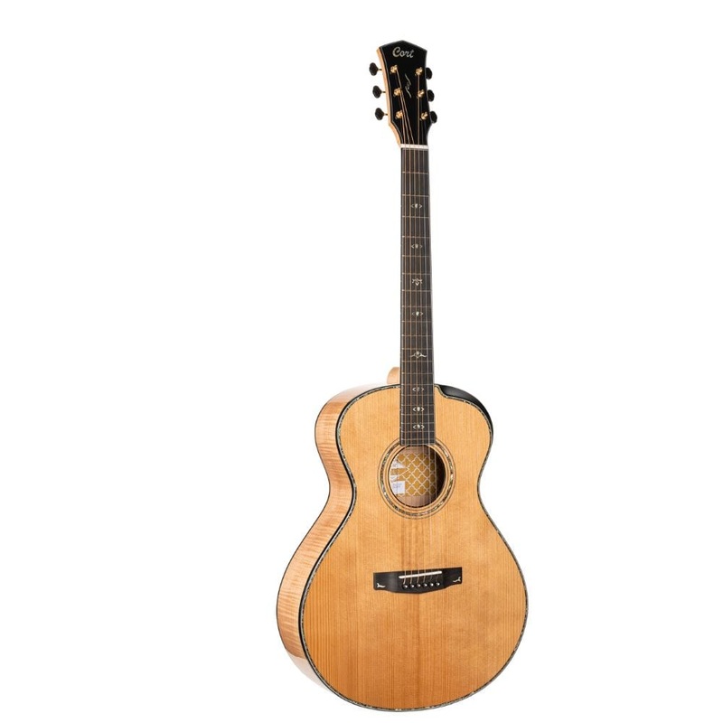 Cort Gold-Passion 6 String Electro Acoustic Guitar with Case – Natural Glossy