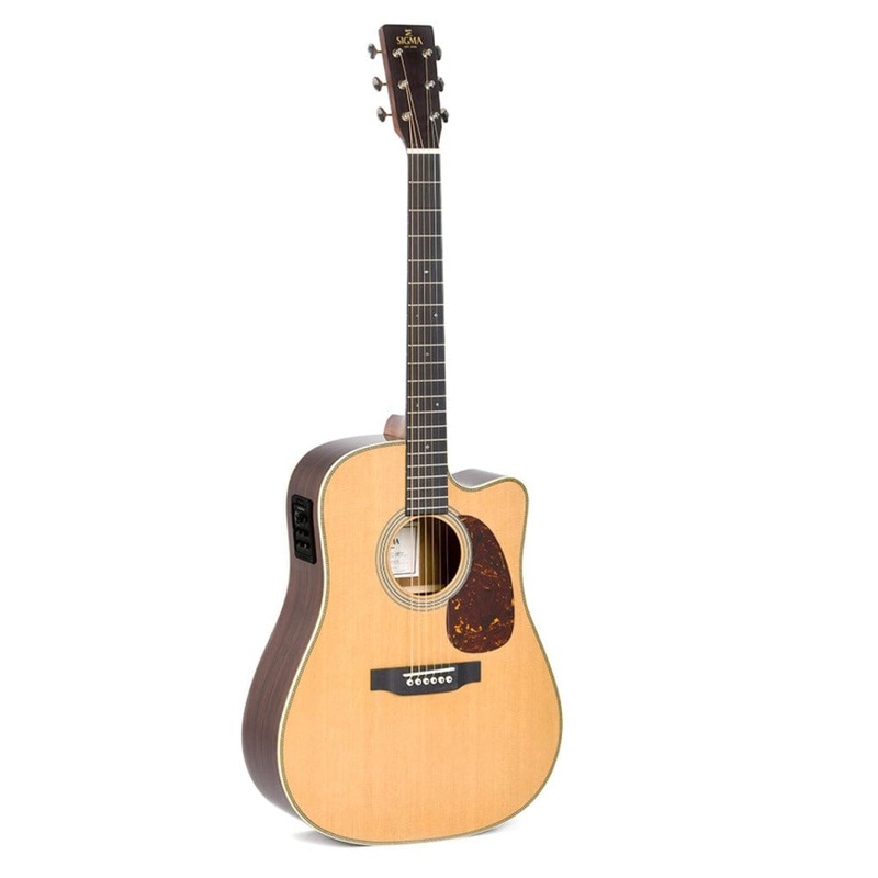 Sigma DTC-28HE 6 String Electro Acoustic Guitar with Case