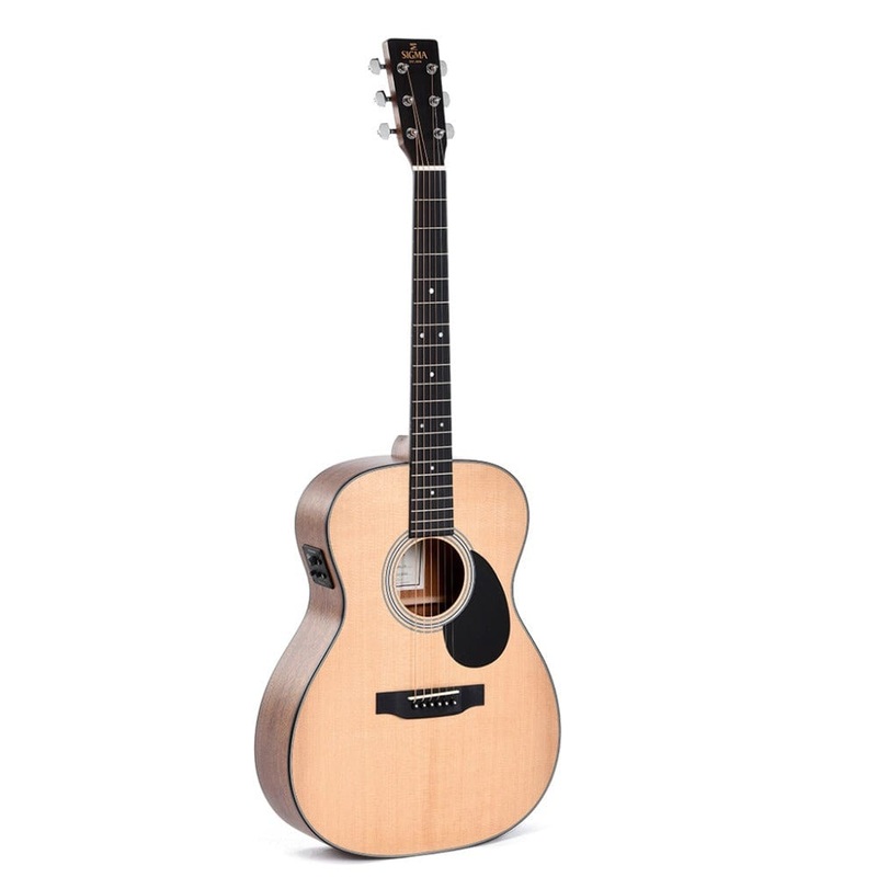 Sigma SOMM-STE 6 String Electro Acoustic Guitar with Case