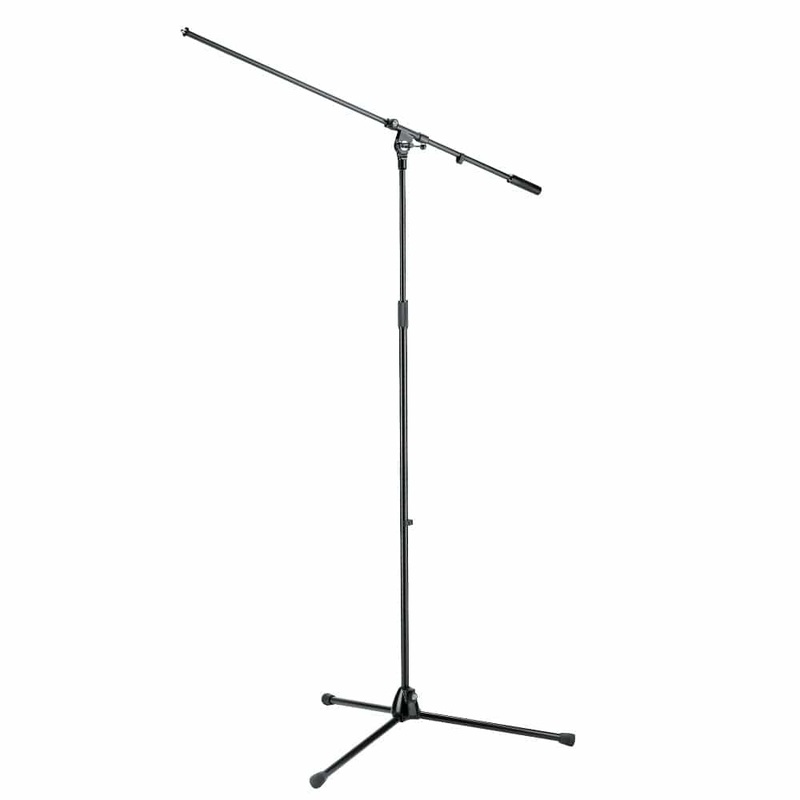 Konig & Meyer 21021-300-55 Overhead Microphone Stand with Boom Arm – Black – Open Box