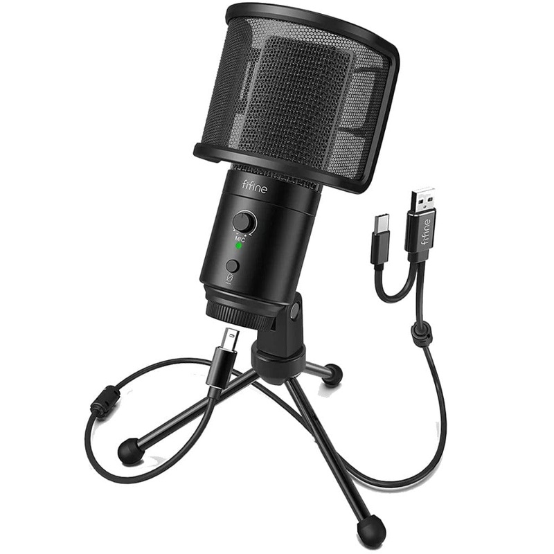 Fifine K683A USB-C Plug Desktop Condenser Microphone