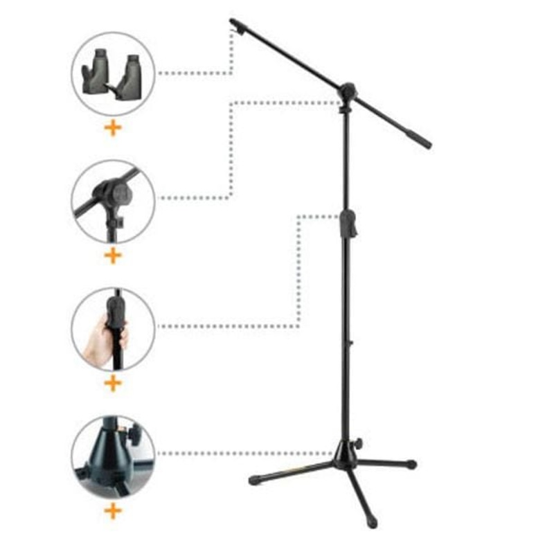 Hercules MS532B Tripod Boom Microphone Stand