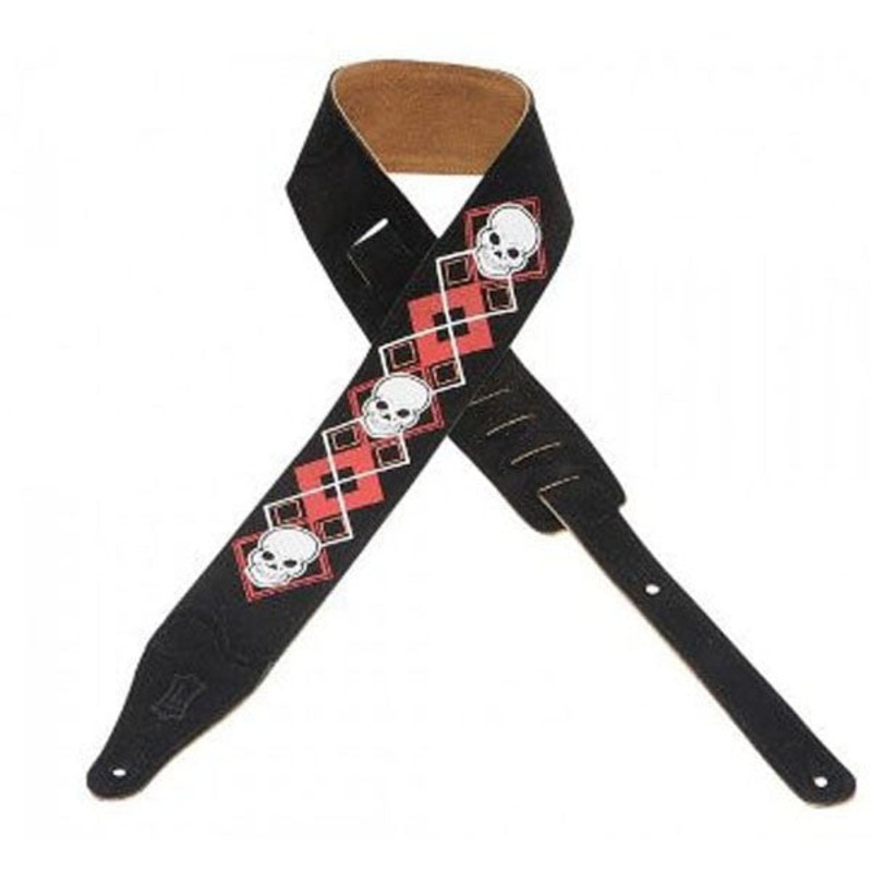 Levys 2.5inch MS26P-003 Suede Leather Guitar Strap