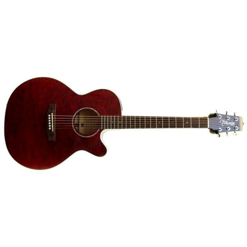 Takamine EG440C QMT Semi-Acoustic Guitar with TP-4T P/U – Trans Red