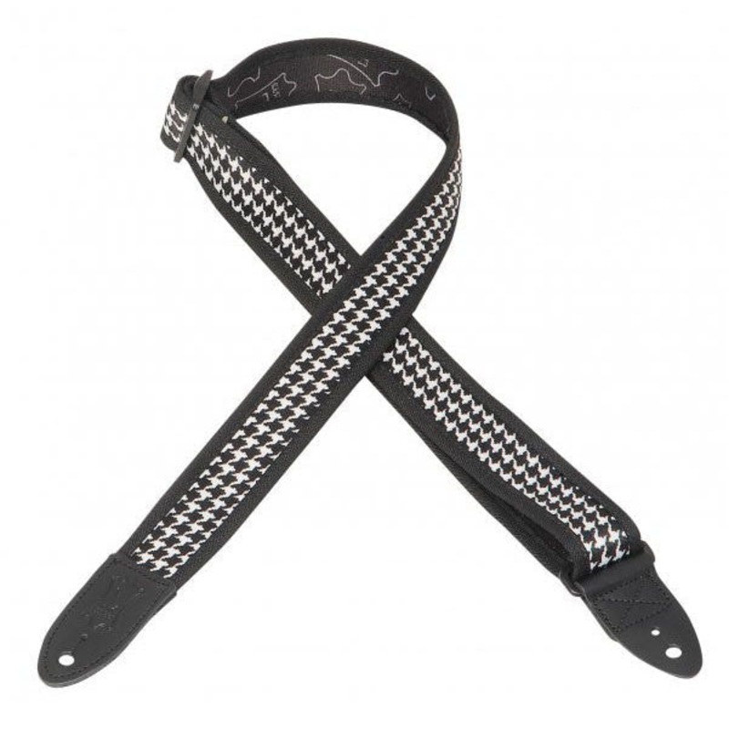 Levy’s MPS1-504 1.5inch Polyester Black and White Guitar Strap