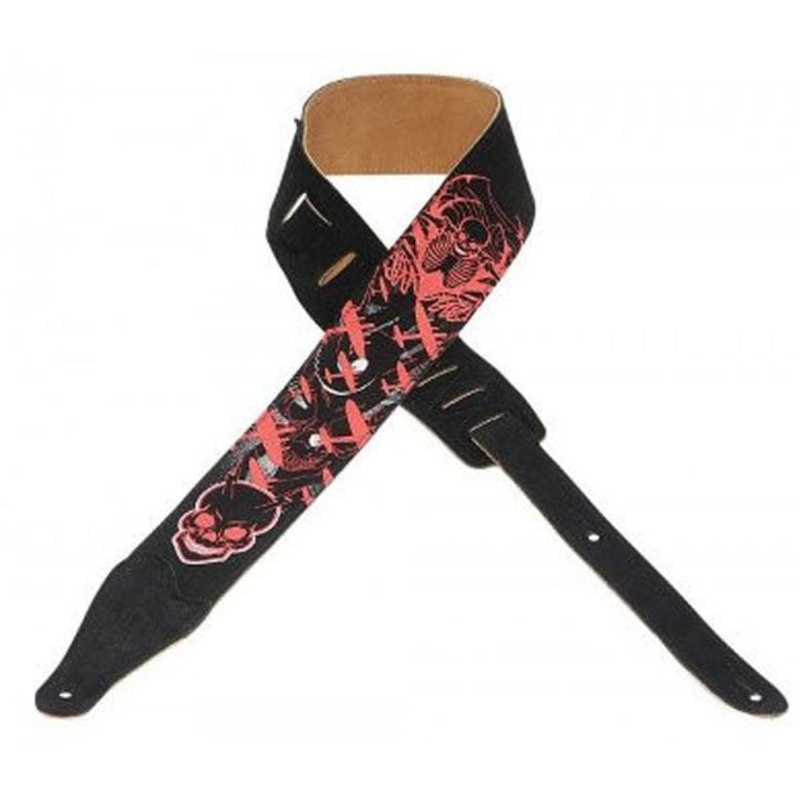 Levys 2.5inch MS26P-006 Suede Leather Guitar Strap
