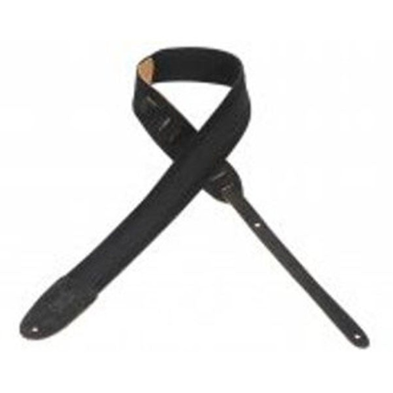 Levys 2inch M12SC Black Cotton Guitar Strap