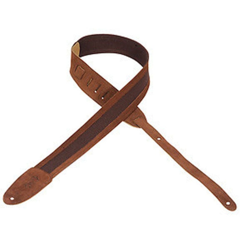 Levys 2inch M12SC Cotton Brown Guitar Strap