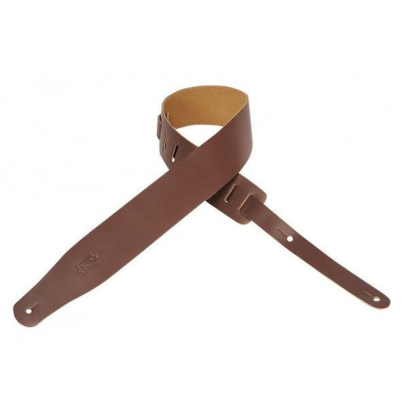 Levys M26-BRN  Leather 2.5inch Brown Guitar Strap