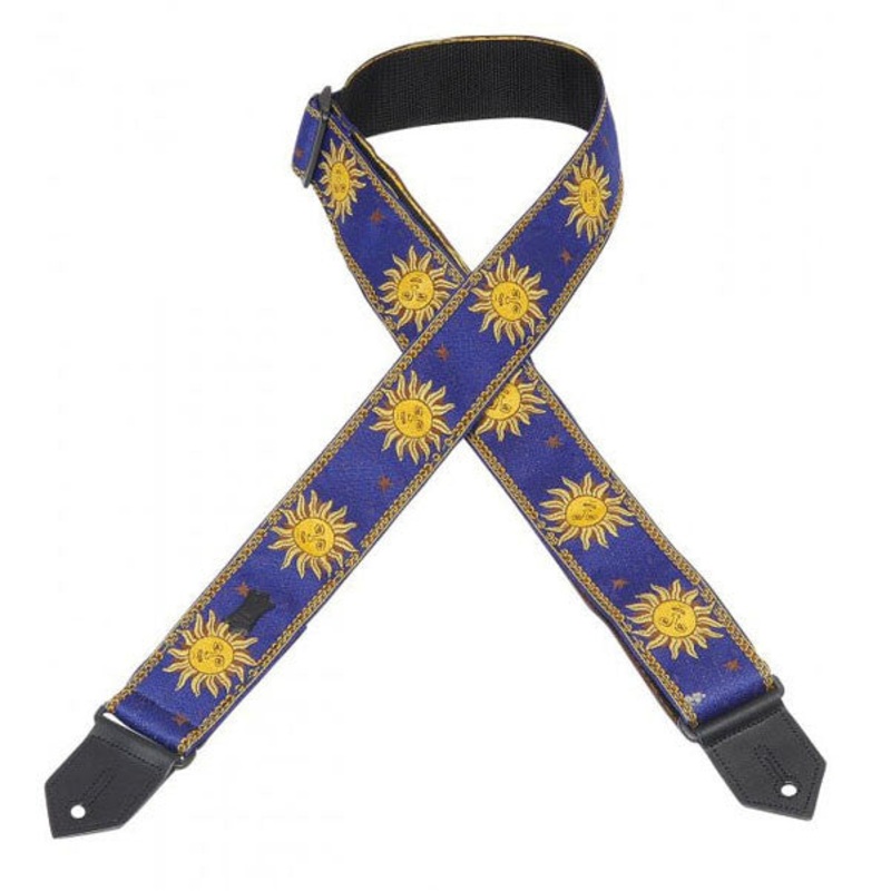 Levys M8SUN-BLU Jacquard Weave Sun Design 2inch  Guitar Strap